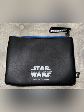 Star Wars Black Pouch with Blue Zip Accent
